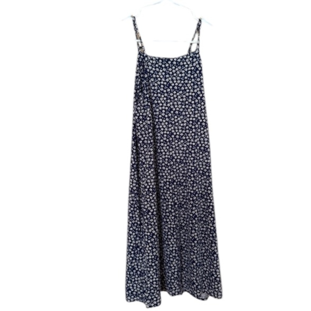 Fighting Eel Navy Blue Floral Midi Sundress